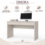 Scrivania Beige Cashmere 2 Cassetti un Ripiano 100x40x77h cm, Sfumatura Colore Struttura Cashmere - Acero