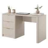 Scrivania Beige oro 3 Cassetti un Ripiano 140x55x76h cm, Lineare - Kanotini