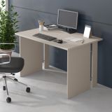 Scrivania Beige un Ripiano Materiale Piano in Legno Nobilitato 119x78x75h cm, Colore Ripiano Beige - Runin