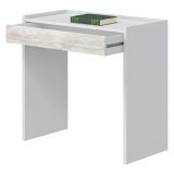 Scrivania Bianco Bianco Anticato un Cassetto Ripiani 81.5x40x77h cm, Ante - Veroli