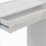 Scrivania Bianco Bianco Anticato un Cassetto Ripiani 81.5x40x77h cm, Ante - Veroli