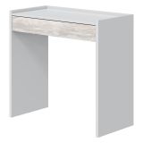 Scrivania Bianco Bianco Anticato un Cassetto Ripiani 81.5x40x77h cm, Ante - Veroli