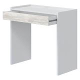 Scrivania Bianco Bianco Anticato un Cassetto Ripiani 81.5x40x77h cm, Ante - Veroli