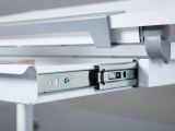 Scrivania Bianco Bianco Materiale Piano in Metallo Colore Ripiano Bianco 110x55x68h cm, Sfumatura Colore Struttura Bianco - Cardeto