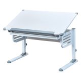 Scrivania Bianco Materiale Piano in Legno Nobilitato Colore Ripiano Bianco 110x55x68h cm, - Saiano
