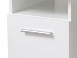 Scrivania Bianco Opaco 2 Ripiani 3 Vani 100x50x74.5h cm, Un'anta - Tiriolo