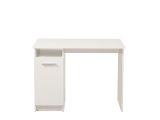 Scrivania Bianco Opaco 2 Ripiani 3 Vani 100x50x74.5h cm, Un'anta - Tiriolo