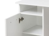 Scrivania Bianco Opaco 2 Ripiani 3 Vani 100x50x74.5h cm, Un'anta - Tiriolo
