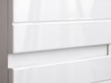 Scrivania Bianco un Cassetto un Ripiano 130x50x75.5h cm, Un'anta - Cambio