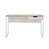 Scrivania Brielle, Scrittoio multiuso, Tavolo per ufficio porta PC, Piano di lavoro, 130x48 h77 cm, Bianco