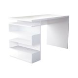 Scrivania Caelus, Scrittoio multiuso, Tavolo per ufficio porta PC, Piano di lavoro, 120x60 h75 cm, Bianco