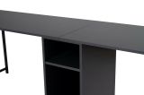 Scrivania Caprioli, Scrittoio multiuso, Tavolo per ufficio porta PC, Piano di lavoro, 240x60 h74 cm, Antracite