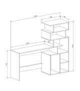 Scrivania Dpasqui, 159x40h135 cm, Bianco