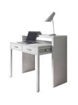 Scrivania estensibile bianca 98x36cm con 2 cassetti - Andriy