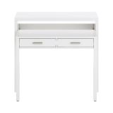 Scrivania estensibile bianca 98x36cm con 2 cassetti - Andriy