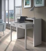 Scrivania estensibile bianca 98x36cm con 2 cassetti - Andriy