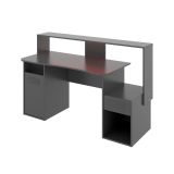Scrivania lineare antracite 154x69cm con 1 cassetto - Albertino