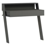 Scrivania lineare antracite 94x50cm con 1 cassetto - Vittone