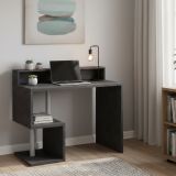 Scrivania lineare ardesia 100x50cm con porta pc - Eva