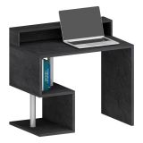 Scrivania lineare ardesia 100x50cm con porta pc - Eva