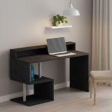 Scrivania lineare ardesia 140x60cm con porta pc - Kobenhavn