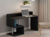 Scrivania lineare ardesia 140x60cm con porta pc - Kobenhavn