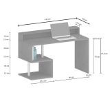 Scrivania lineare ardesia 140x60cm con supporto computer - Yemyin