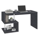 Scrivania lineare ardesia 140x60cm con supporto pc - Atemis