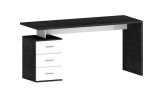 Scrivania lineare ardesia 160x60cm con 3 cassetti - Abisse