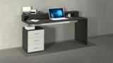Scrivania lineare ardesia 160x90cm con 3 cassetti - Bardi