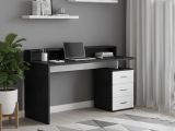 Scrivania lineare ardesia 160x90cm con 3 cassetti - Bardi