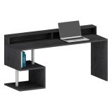 Scrivania lineare ardesia 180x60cm con porta pc - Aurigo