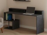 Scrivania lineare ardesia 180x60cm con porta pc - Aurigo