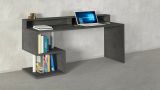 Scrivania lineare ardesia 180x60cm con supporto computer - Arre