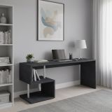 Scrivania lineare ardesia 180x60cm con supporto pc - Poseidone
