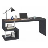 Scrivania lineare ardesia 180x60cm con supporto pc - Poseidone