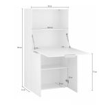 Scrivania lineare ardesia 70x35cm con porta pc - Atroc