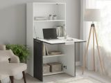 Scrivania lineare ardesia 70x35cm con porta pc - Atroc