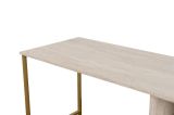 Scrivania lineare beige e oro 240x60cm con supporto computer - Violet