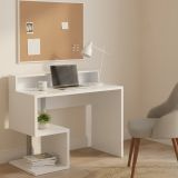 Scrivania lineare bianca 100x50cm con porta pc - Eva