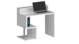 Scrivania lineare bianca 100x50cm con porta pc - Eva
