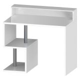 Scrivania lineare bianca 100x50cm con porta pc - Eva
