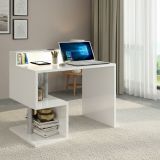 Scrivania lineare bianca 100x50cm con supporto computer - Giusy