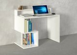 Scrivania lineare bianca 100x50cm con supporto computer - Giusy