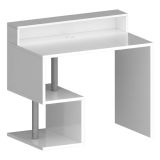 Scrivania lineare bianca 100x50cm con supporto computer - Giusy