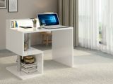 Scrivania lineare bianca 100x50cm con supporto computer - Giusy