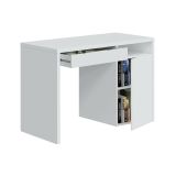 Scrivania lineare bianca 108x50cm con 1 cassetto - Ally