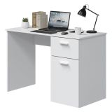 Scrivania lineare bianca 108x50cm in legno - Apos
