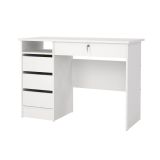 Scrivania lineare bianca 109x48cm con 3 cassetti - Franklin