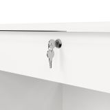 Scrivania lineare bianca 109x48cm con 3 cassetti - Franklin